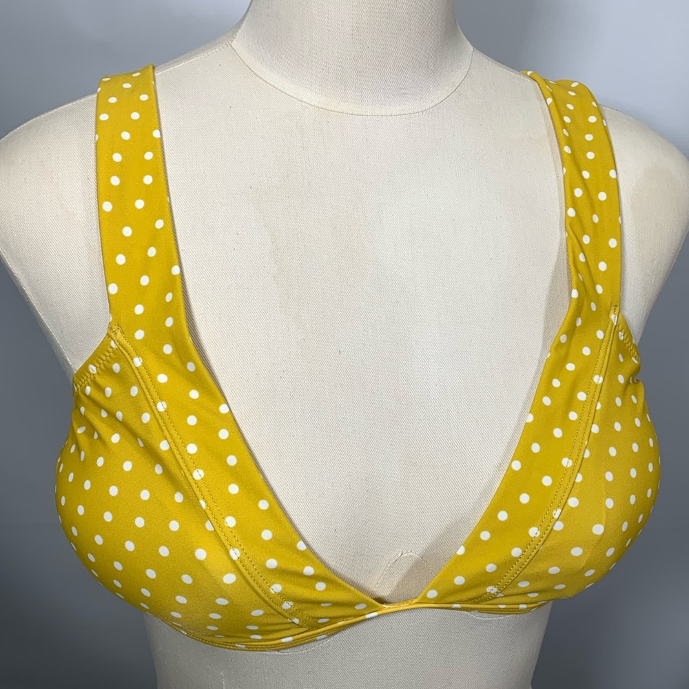 Express Polka Dot Retro Triangle Bikini‎ Top